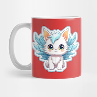 Light Blue Cute Cat Mug